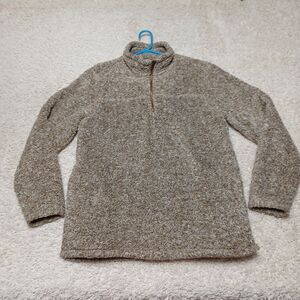 Alpine Sherpa Men’s M Medium Quarter Zip LS Coat Pullover Sweater Ski Cottage